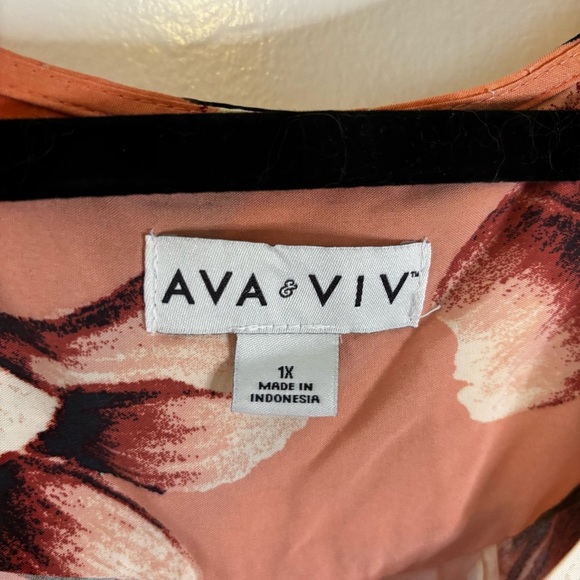 Ava & Viv Coral Maxi Sundress Scoop Neck Sleeveless Size 1X - Picture 9 of 9